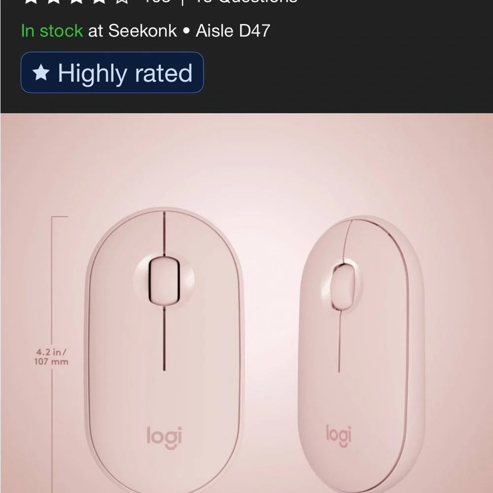 Logitech MK470 Slim Combo Wireless Keyboard and Mouse - Pink